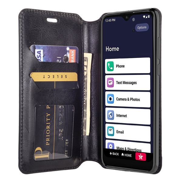 alcatel jitterbug smart 3 wallet case - black - www.coverlabusa.com