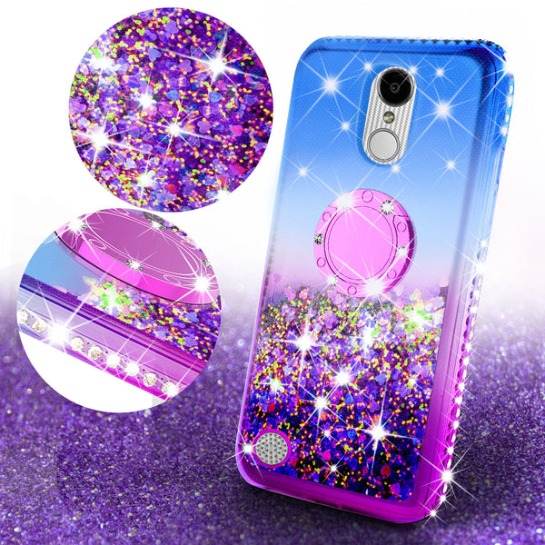 glitter ring phone case for lg aristo - blue gradient - www.coverlabusa.com