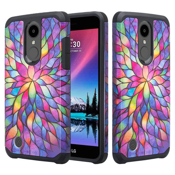 lg aristo 3 hybrid case - rainbow flower - www.coverlabusa.com