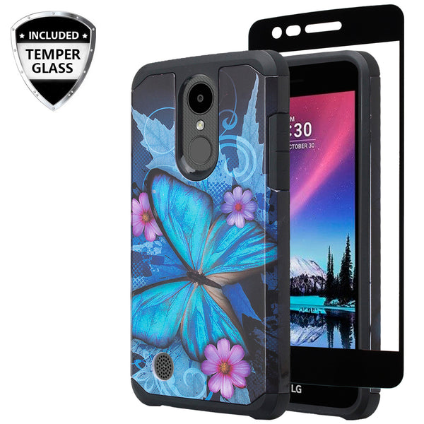 lg aristo 3 hybrid case - blue butterfly - www.coverlabusa.com