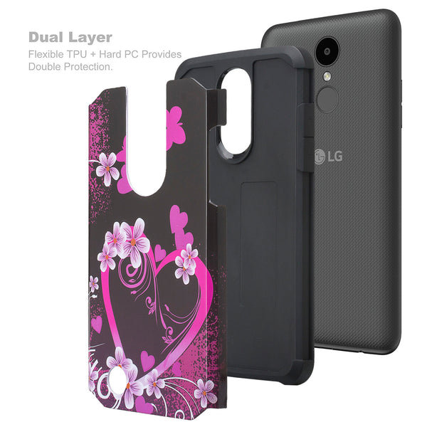 lg aristo 3 hybrid case - heart butterflies - www.coverlabusa.com