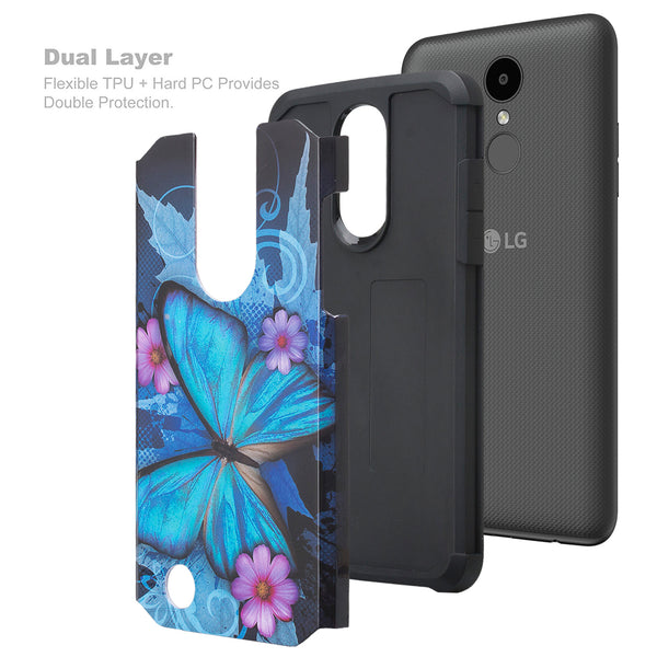lg aristo 3 hybrid case - blue butterfly - www.coverlabusa.com