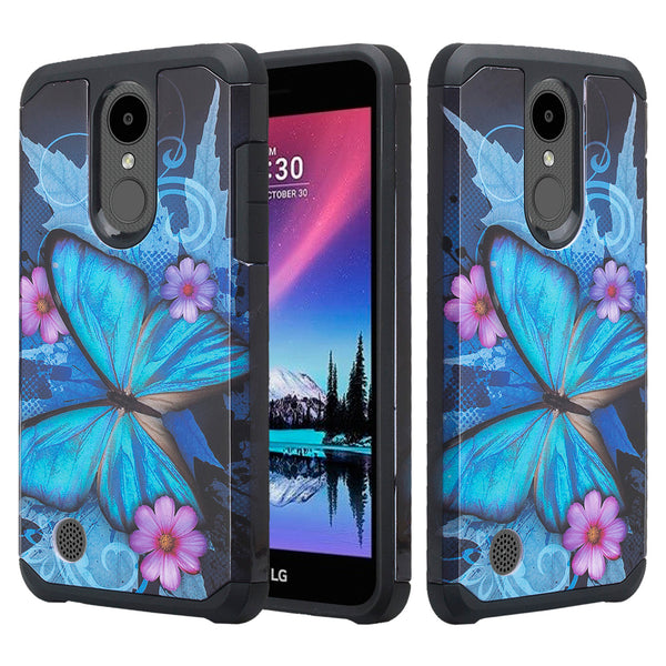 lg aristo 3 hybrid case - blue butterfly - www.coverlabusa.com