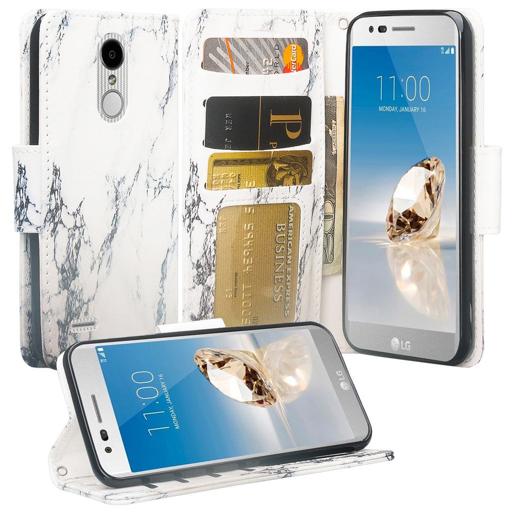 LG Aristo 2 Wallet Case - Marble - www.coverlabusa.com