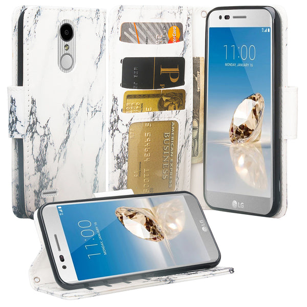 LG Aristo 2 Wallet Case - Marble - www.coverlabusa.com