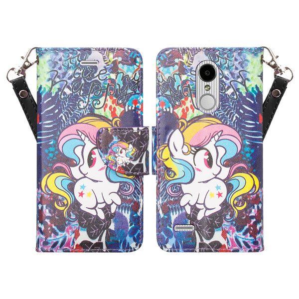 LG Aristo 2 Wallet Case - Rainbow Unicorn - www.coverlabusa.com