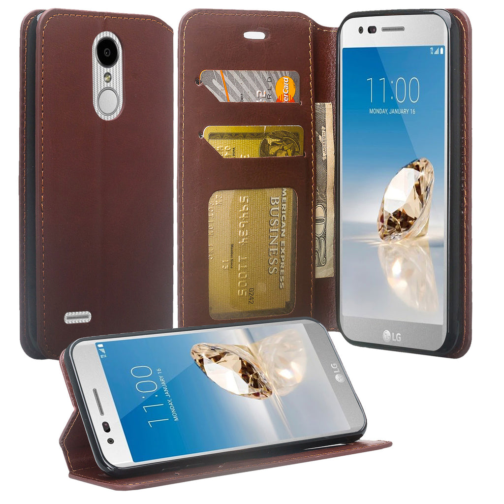 LG Aristo 2 Wallet Case - brown - www.coverlabusa.com