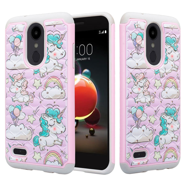 lg aristo 2 case crystal rhinestone - pink unicorn - www.coverlabusa.com