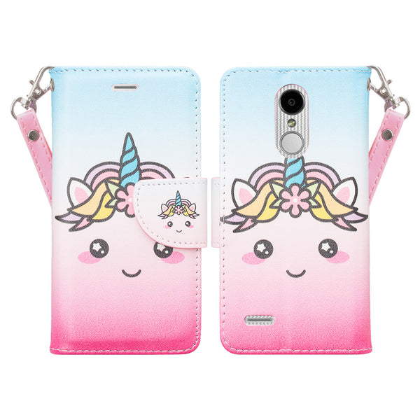 LG Aristo 2 Wallet Case - White Unicorn - www.coverlabusa.com