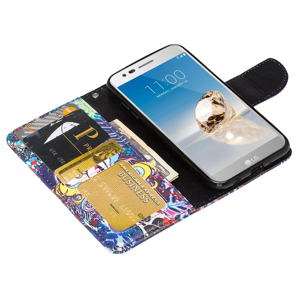 LG Aristo 2 Wallet Case - Rainbow Unicorn - www.coverlabusa.com
