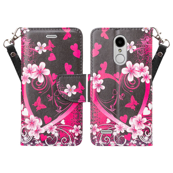 LG Aristo 2 Wallet Case - Heart Butterflies - www.coverlabusa.com