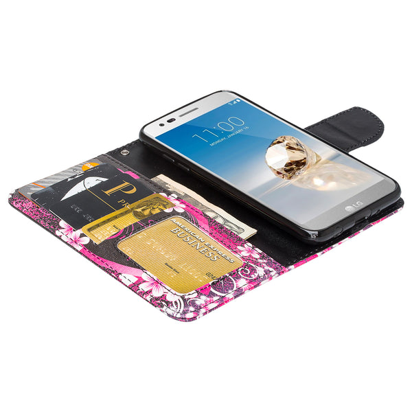 LG Aristo 2 Wallet Case - Heart Butterflies - www.coverlabusa.com