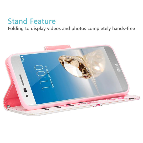 LG Aristo 2 Wallet Case - Cherry Blossom - www.coverlabusa.com
