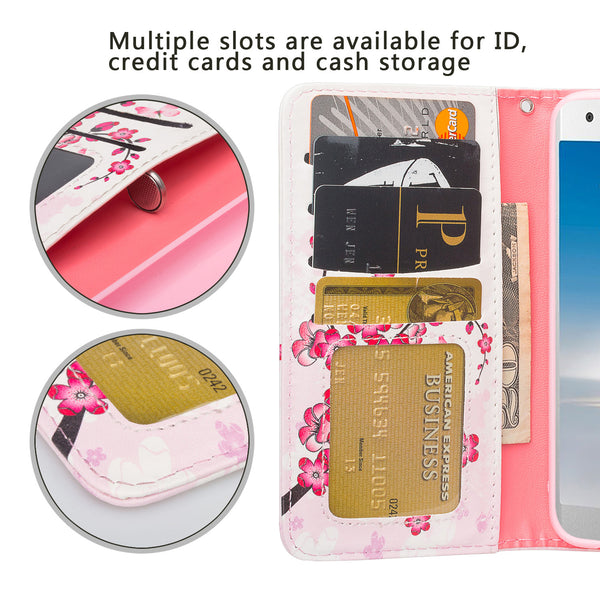 LG Aristo 2 Wallet Case - Cherry Blossom - www.coverlabusa.com