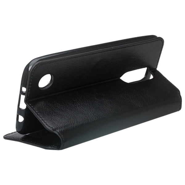 lg aristo leather wallet case - black - www.coverlabusa.com