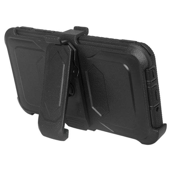 LG ARISTO holster case with screen protector - black - www.coverlabusa.com