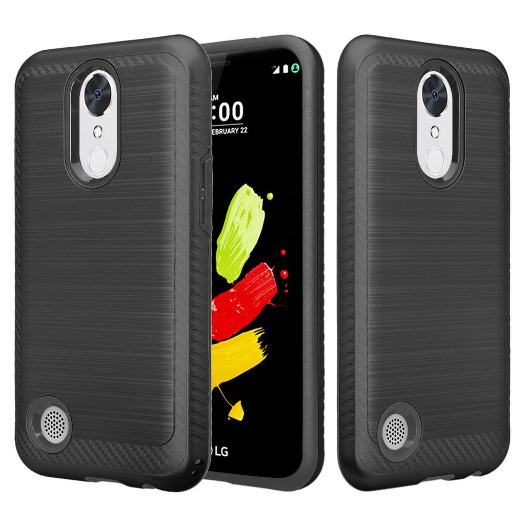 lg k4(2017) hybrid case - brush black - www.coverlabusa.com