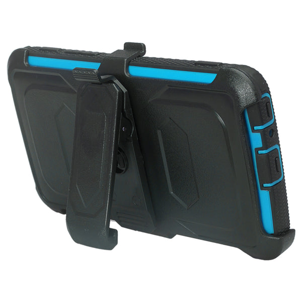LG Stylo 3 heavy duty holster case - Blue - www.coverlabusa.com