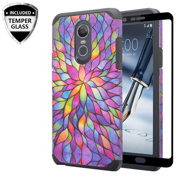 lg aristo 4 plus hybrid case - rainbow flower - www.coverlabusa.com