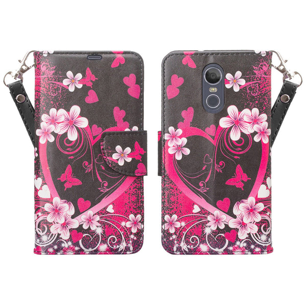 lg aristo 4 plus wallet case - heart butterflies - www.coverlabusa.com