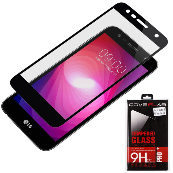 lg x power 2 screen protector tempered glass - black - www.coverlabusa.com