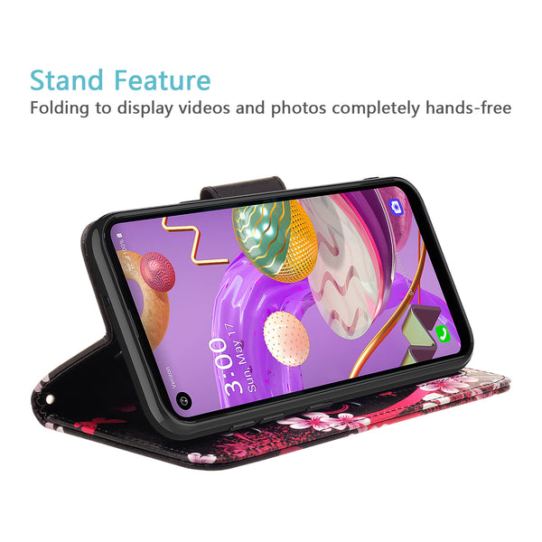 lg aristo 5 plus wallet case - heart butterflies - www.coverlabusa.com