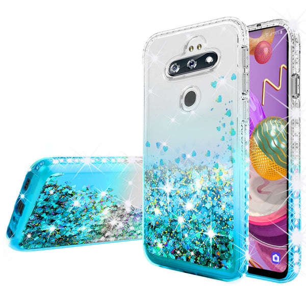 clear liquid phone case for lg aristo 5 plus - teal - www.coverlabusa.com