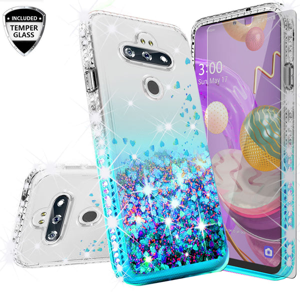 clear liquid phone case for lg aristo 5 plus - teal - www.coverlabusa.com