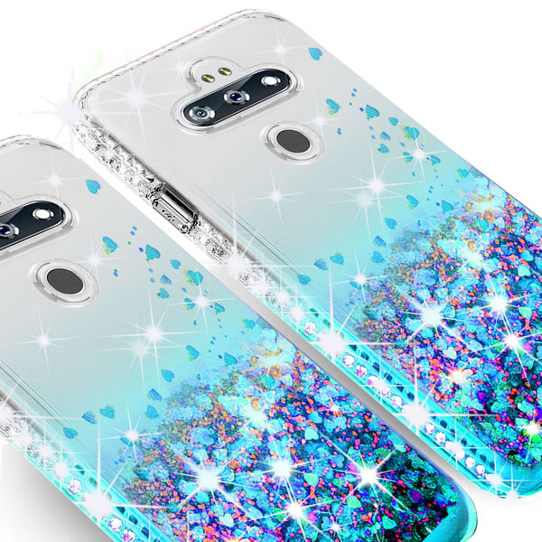 clear liquid phone case for lg aristo 5 plus - teal - www.coverlabusa.com