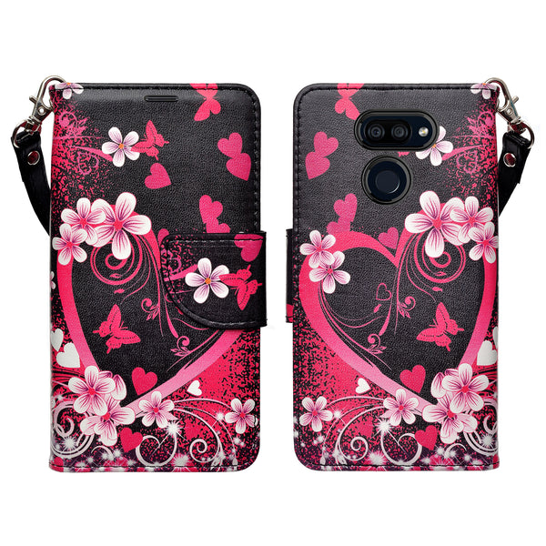 lg stylo 6 wallet case - heart butterflies - www.coverlabusa.com
