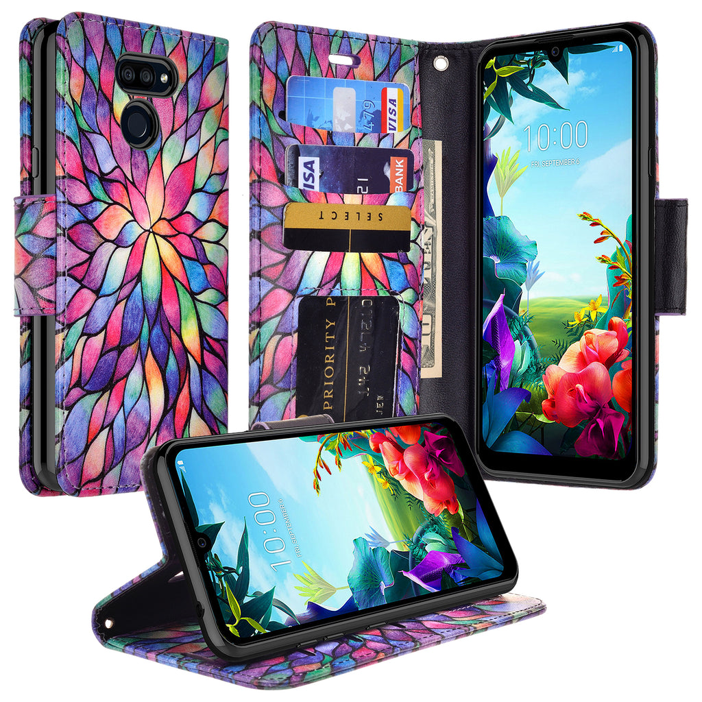 lg stylo 6 wallet case - rainbow flower - www.coverlabusa.com