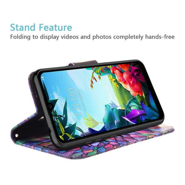 lg stylo 6 wallet case - rainbow flower - www.coverlabusa.com