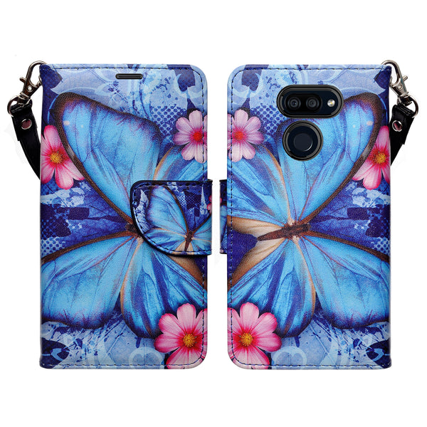 lg stylo 6 wallet case - blue butterfly - www.coverlabusa.com