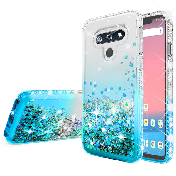 clear liquid phone case for lg stylo 6 - teal - www.coverlabusa.com