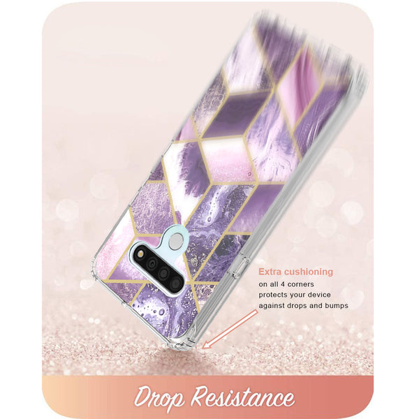 lg stylo 6 full-body case - teal marble - www.coverlabusa.com