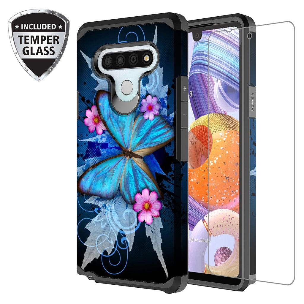 lg stylo 6 hybrid case - blue butterfly - www.coverlabusa.com