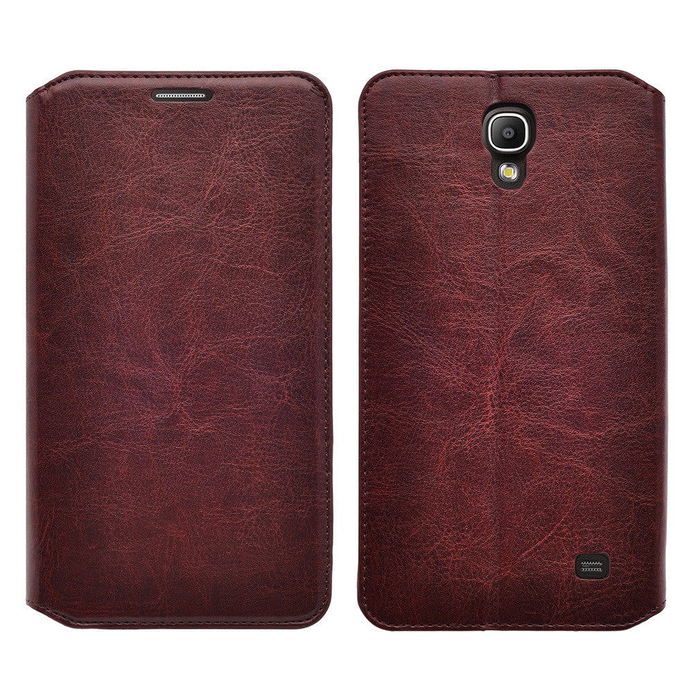 samsung galaxy mega2 leather wallet case - brown - www.coverlabusa.com