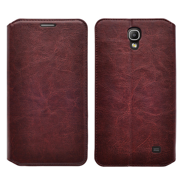 samsung galaxy mega2 leather wallet case - brown - www.coverlabusa.com