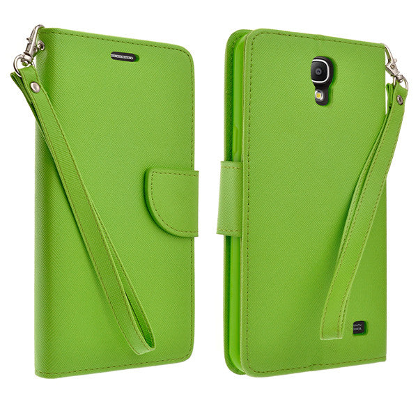 samsung galaxy mega2 leather wallet case - green - www.coverlabusa.com