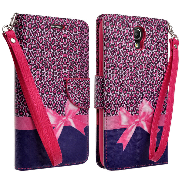 samsung galaxy mega2 leather wallet case - cheetah prints - www.coverlabusa.com