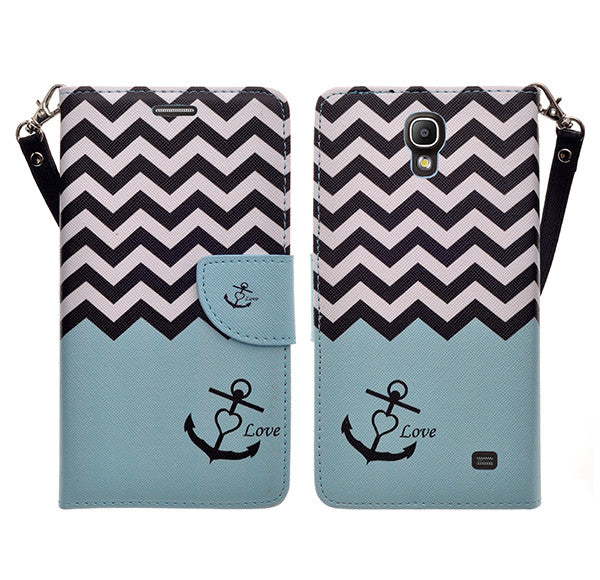 samsung galaxy mega 2 leather wallet case - teal anchor - www.coverlabusa.com