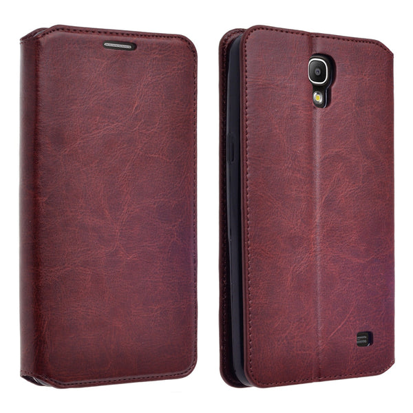 samsung galaxy mega2 leather wallet case - brown - www.coverlabusa.com