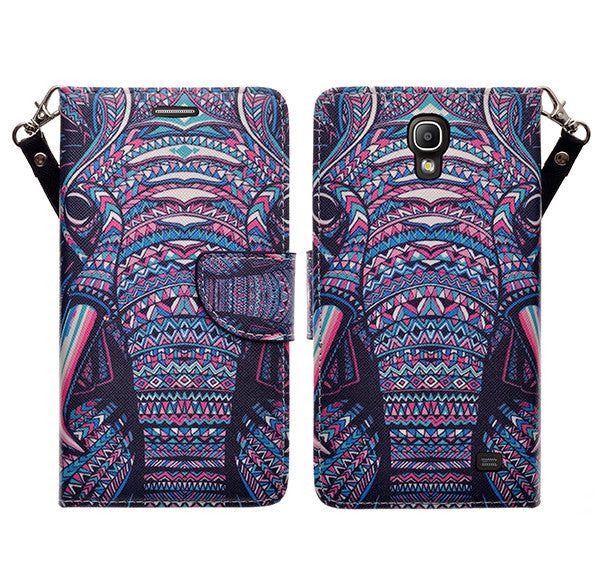 samsung galaxy mega2 leather wallet case - tribal elephant - www.coverlabusa.com