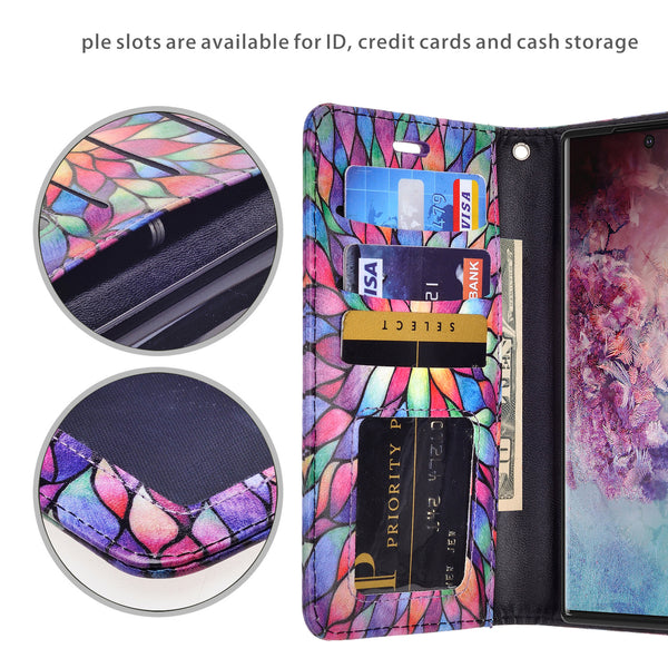 samsung galaxy a32 5g wallet case - rainbow flower - www.coverlabusa.com