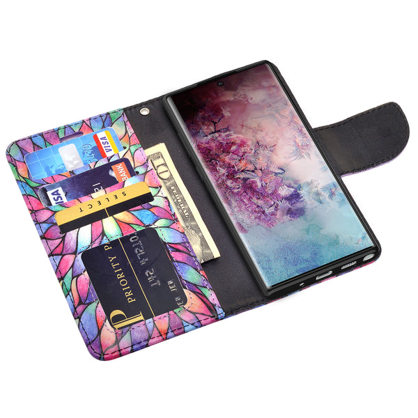 samsung galaxy a32 5g wallet case - rainbow flower - www.coverlabusa.com