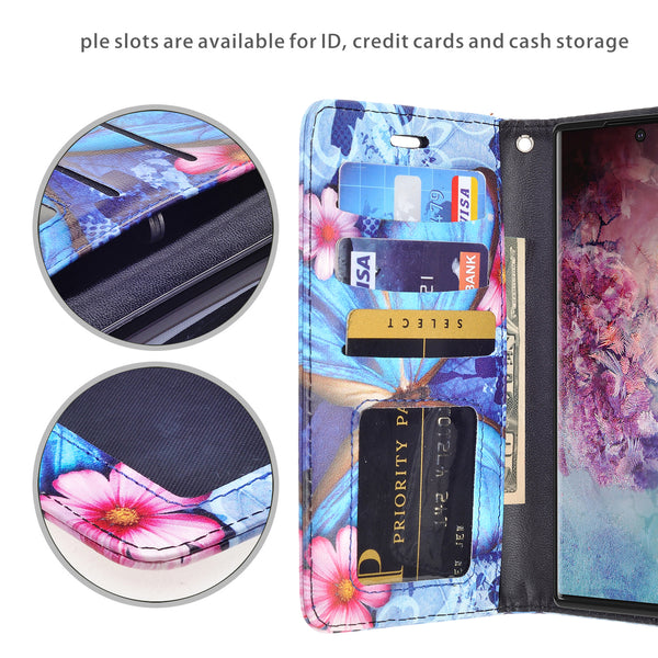 samsung galaxy a32 5g wallet case - blue butterfly - www.coverlabusa.com