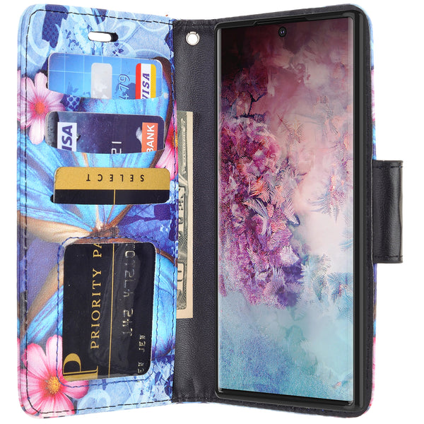 samsung galaxy a32 5g wallet case - blue butterfly - www.coverlabusa.com