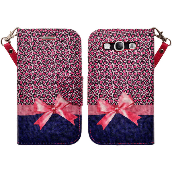 samsung galaxy S3 leather wallet case - cheetah prints - www.coverlabusa.com