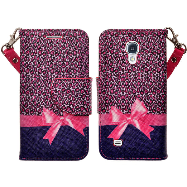 samsung galaxy s4 mini leather wallet case - cheetah prints - www.coverlabusa.com