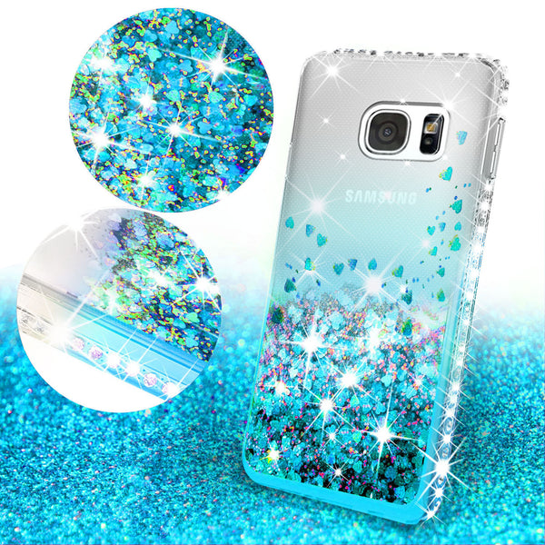 clear liquid phone case for samsung galaxy S7 - teal - www.coverlabusa.com